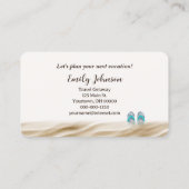 Barefeet Prints in Beach Sand Visitekaartje (Achterkant)