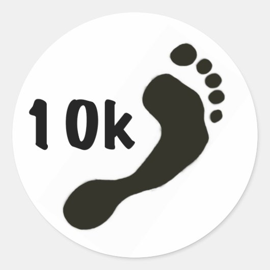Barefoot 10K-sticker Ronde Sticker (Voorkant)