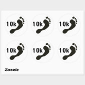 Barefoot 10K-sticker Ronde Sticker (Vel)