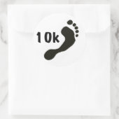 Barefoot 10K-sticker Ronde Sticker (Tas)
