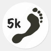 Barefoot 5k Sticker (Voorkant)