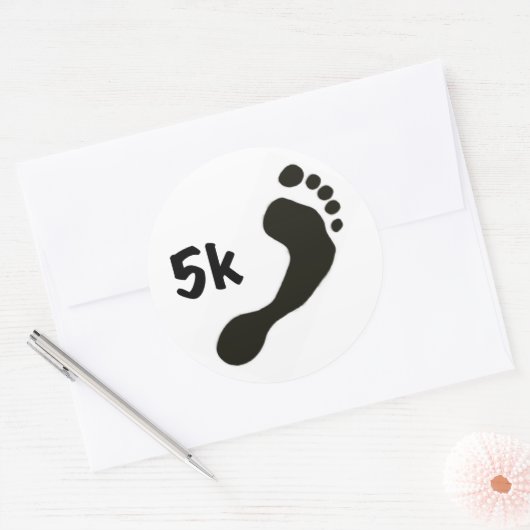 Barefoot 5k Sticker (Envelop)