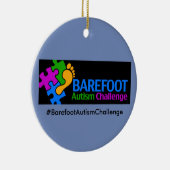 Barefoot Autism Challenge Circle Ornament (Rechts)