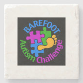 Barefoot Autism Challenge onderzetter (Voorkant)