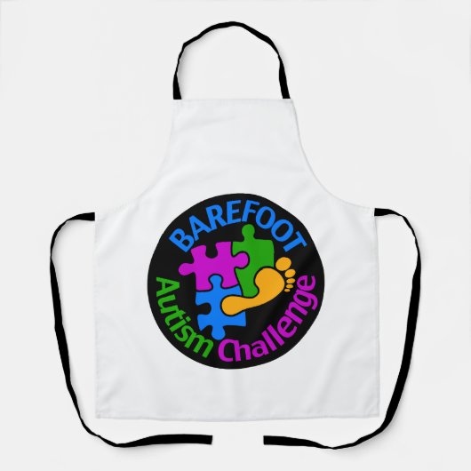 Barefoot Autism Challenge Trucker Hoed Schort (Voorkant)