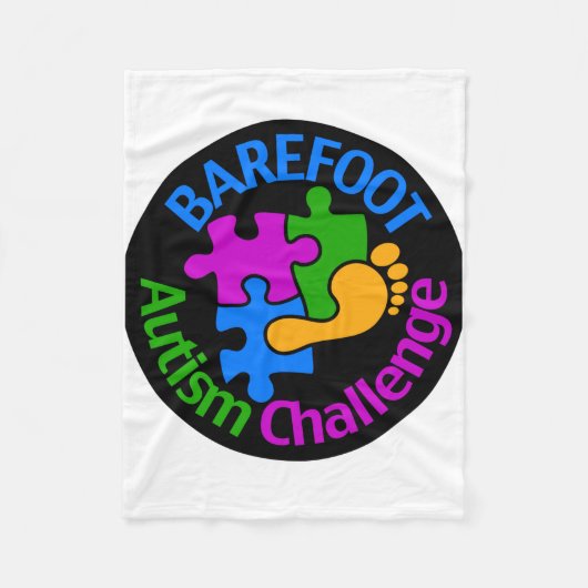 Barefoot Autisme Challenge Deken (Voorkant)