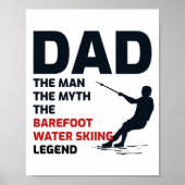 Barefoot Barefooting skiën Vader Poster (Voorkant)