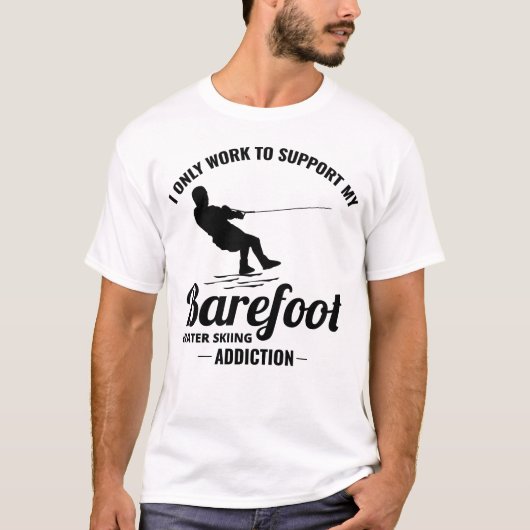 Barefoot Barefooting-skiën Watersportboot Motorboo T-shirt (Voorkant)