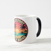 Barefoot & Beach Bound Badge Magische Mok (Voorkant rechts)