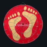 Barefoot Beach Bum Thunder_Cove Dartbord<br><div class="desc">Barefoot Beach Bum Beachcomber om zich aan te passen door op elke achtergrondkleur over te schakelen naar jouw naam</div>