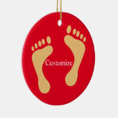 Barefoot Beach Bum Thunder_Cove Keramisch Ornament (Rechts)