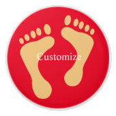 Barefoot Beach Bum Thunder_Cove Keramische Knop (Voorkant)