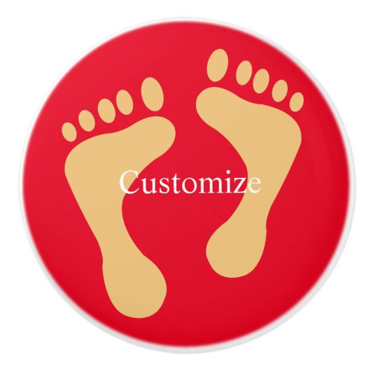 Barefoot Beach Bum Thunder_Cove Keramische Knop (Voorkant)