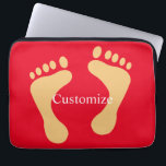 Barefoot Beach Bum Thunder_Cove Laptop Sleeve<br><div class="desc">Barefoot Beach Bum Beachcomber om zich aan te passen door op elke achtergrondkleur over te schakelen naar jouw naam</div>