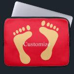 Barefoot Beach Bum Thunder_Cove Laptop Sleeve<br><div class="desc">Barefoot Beach Bum Beachcomber om zich aan te passen door op elke achtergrondkleur over te schakelen naar jouw naam</div>