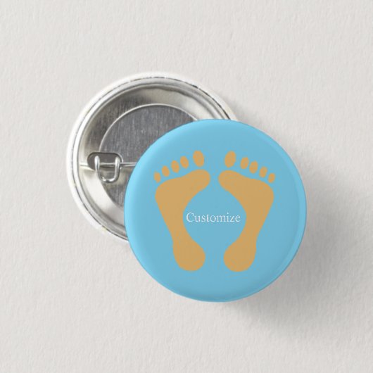 Barefoot Beach Bum Thunder_Cove Ronde Button 3,2 Cm (Voorkant /achterkant)