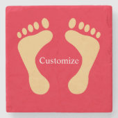 Barefoot Beach Bum Thunder_Cove Stenen Onderzetter (Voorkant)