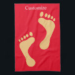 Barefoot Beach Bum Thunder_Cove Theedoek<br><div class="desc">Barefoot Beach Bum Beachcomber om zich aan te passen door op elke achtergrondkleur over te schakelen naar jouw naam</div>