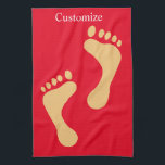 Barefoot Beach Bum Thunder_Cove Theedoek<br><div class="desc">Barefoot Beach Bum Beachcomber om zich aan te passen door op elke achtergrondkleur over te schakelen naar jouw naam</div>