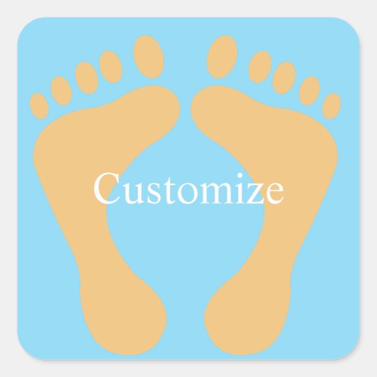 Barefoot Beach Bum Thunder_Cove Vierkante Sticker (Voorkant)