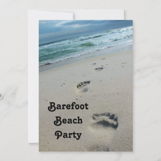 Barefoot Beach Party uitnodiging (Voorkant)