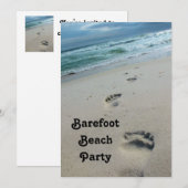 Barefoot Beach Party uitnodiging (Voorkant / Achterkant)
