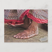 Barefoot bij de tempel briefkaart (Voorkant)