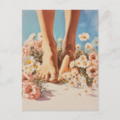Barefoot Blooms Summer Art Briefkaart (Voorkant)