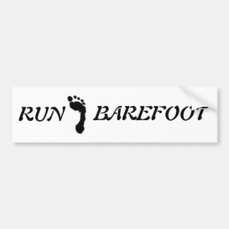Barefoot Brand "run op blote voeten" bumpersticker