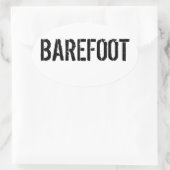 Barefoot Bumpersticker Ovale Sticker (Tas)