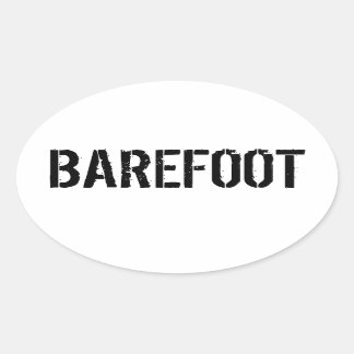 Barefoot Bumpersticker Ovale Sticker