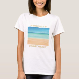 Barefoot en ongehinderd strand Escape T-shirt