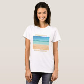 Barefoot en ongehinderd strand Escape T-shirt (Voorkant volledig)