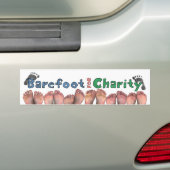Barefoot for Charity Bumpersticker (Op auto)