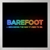 Barefoot Grounding Neon Poster (Voorkant)