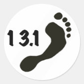Barefoot Half Marathon Sticker (Voorkant)