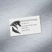 Barefoot Hoof Trimming Black White Art Magnetisch Visitekaartje (Voorbeeld)