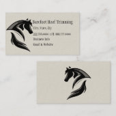 Barefoot Hoof Trimming Black White Art Visitekaartje (Voorkant / Achterkant)