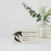 Barefoot Hoof Trimming Black White Art Visitekaartje (Staand voorkant)