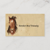 Barefoot Hoof Trimming Farrier Fun Horse Logo Visitekaartje (Achterkant)