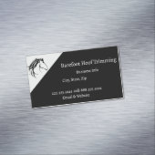 Barefoot Hoof Trimming Klassic Horse Logo Business Magnetisch Visitekaartje (Voorbeeld)