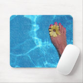 Barefoot in de regen muismat (Met muis)