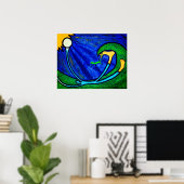 Barefoot in Grass Dream schilderij Poster (Thuiskantoor)