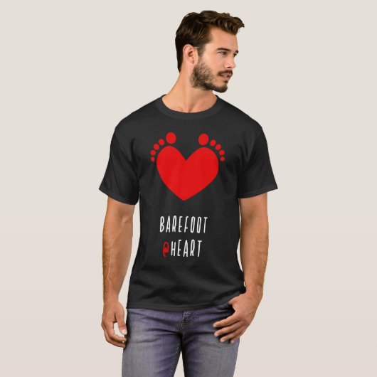 Barefoot in Heart Yoga T-shirt (Voorkant volledig)