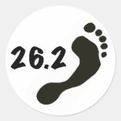Barefoot Marathon Ronde Sticker (Voorkant)