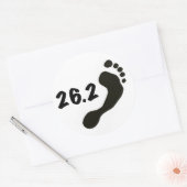Barefoot Marathon Ronde Sticker (Envelop)