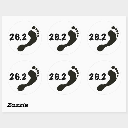 Barefoot Marathon Ronde Sticker (Vel)