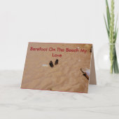 Barefoot op de Kaart van de Valentijn van het stra (Voorkant)