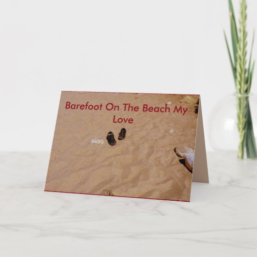 Barefoot op de Kaart van de Valentijn van het stra (Voorkant)