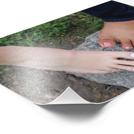 Barefoot Rock Photo Print Foto Afdruk (Hoek)